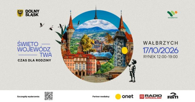 Święto Województwa Dolnośląskiego 2026 odbędzie się 17 października na wałbrzyskim Rynku. Wydarzenie zaplanowano w godz. 12:00–19:00.